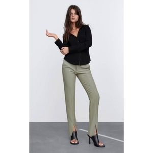 Zara split hem pants